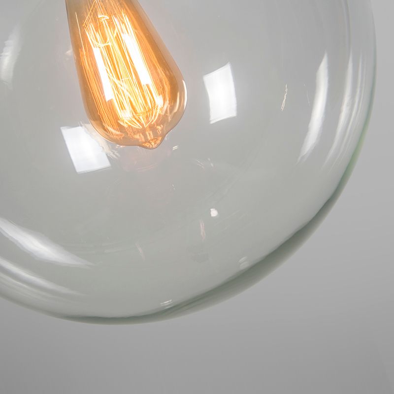 Art deco hanglamp koper met helder glas 30 cm - Ball 30