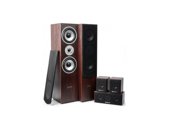 FENTON - Enceinte satellite Système home cinéma 5.0 - noyer