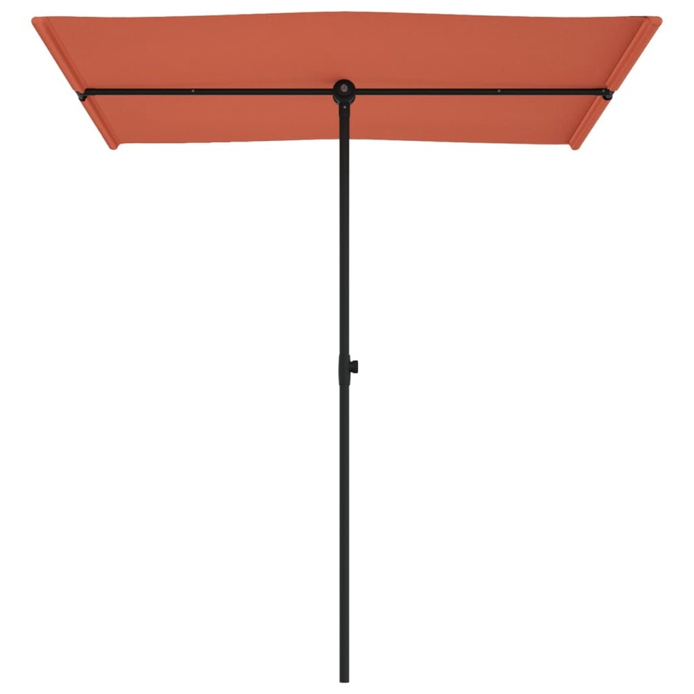 Parasol d'extérieur avec mât en aluminium 180 x 130 cm orange