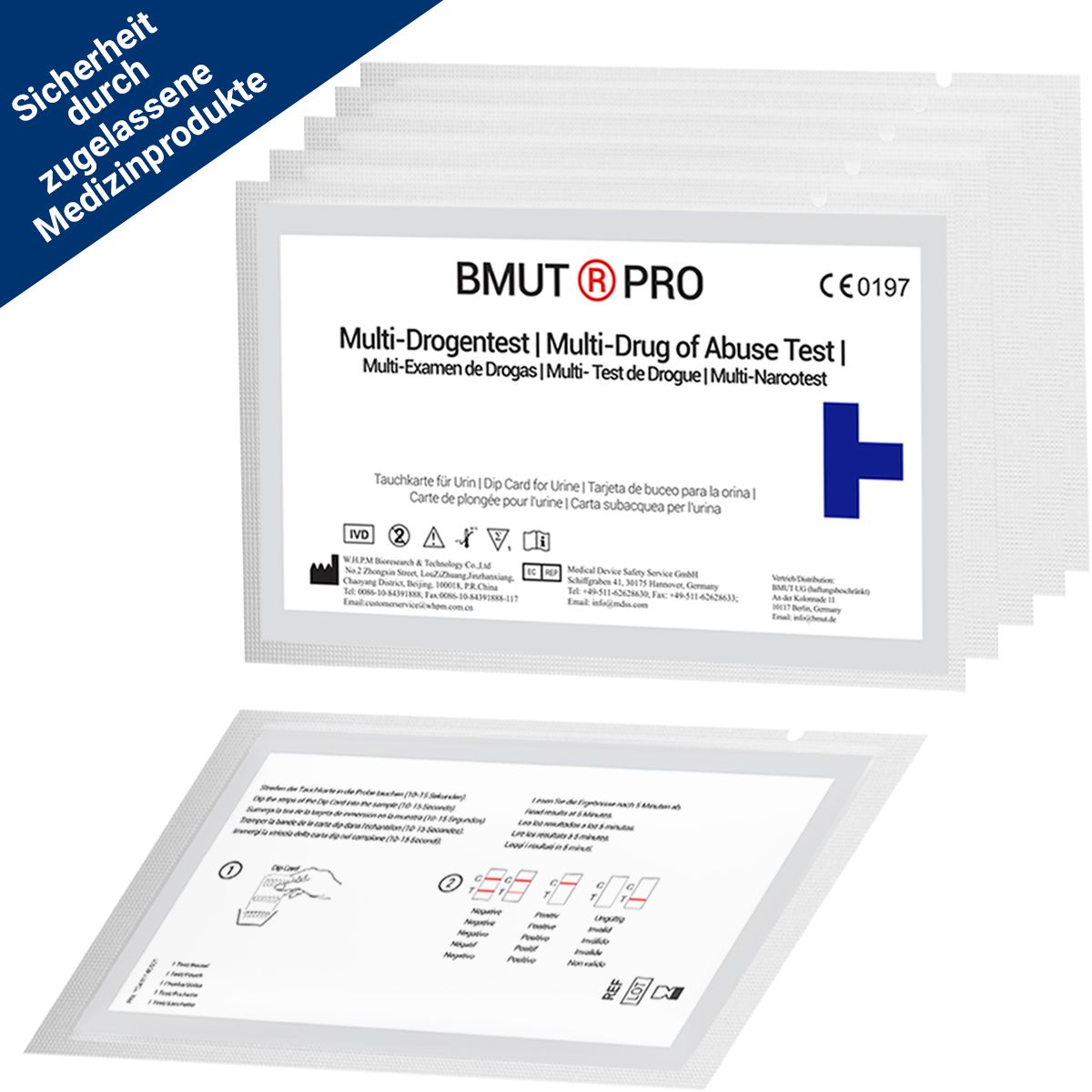 BMUT 10in1 Multi Drogentest Urintest – 10 Drogenarten