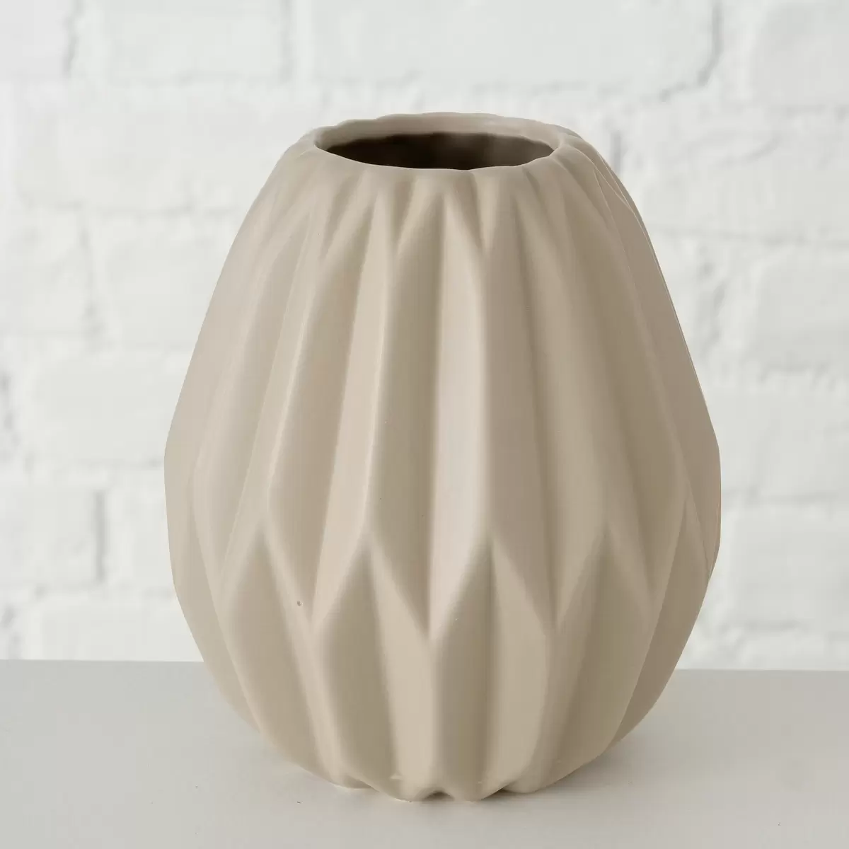 Vase Tampa beige,braun,weiss