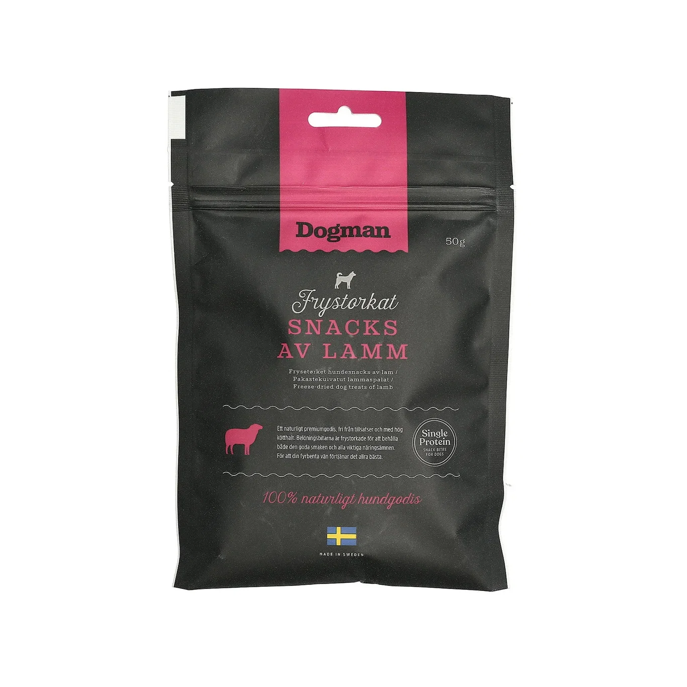 Dogman Frysetørket snacks av lam Dogman