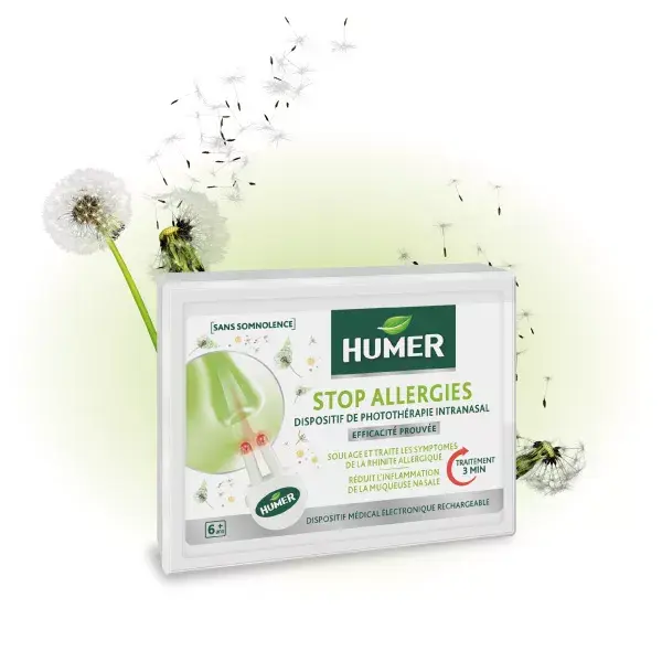 Dispositivo de fototerapia intranasal Humer Stop Allergies para crianças a partir de 6 anos, 1 unidade.