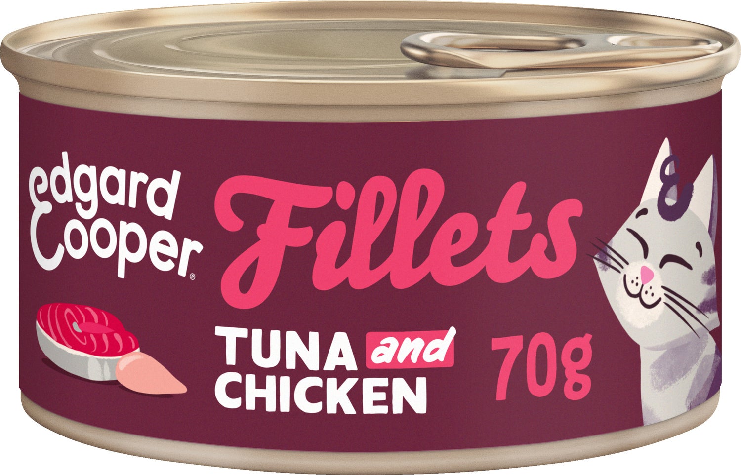 Edgard & Cooper kattenvoer fillets tonijn/kip 70 g