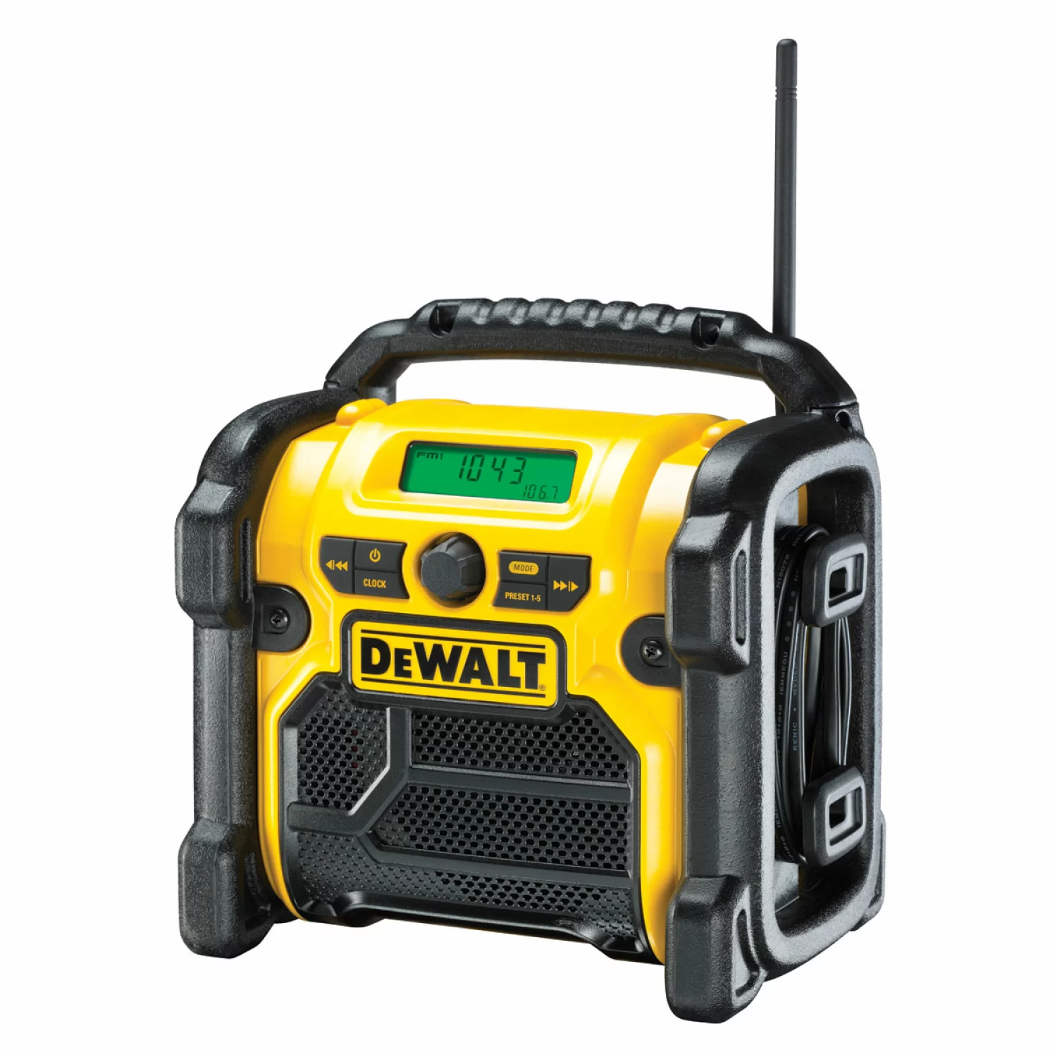 DeWALT DCR019 10.8-18V Li-Ion Accu bouwradio - werkt op netstroom & accu