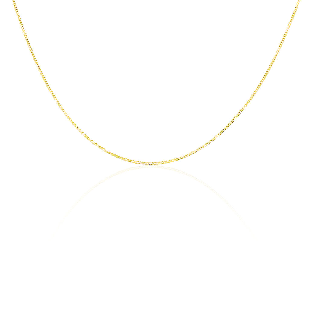 Chaîne Ixia Maille Gourmette Diamantee Or Jaune