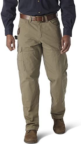 Wrangler Mannen Riggs werkkleding Flanel gevoerd Ripstop Ranger Pant werk Utility - beige - XXL