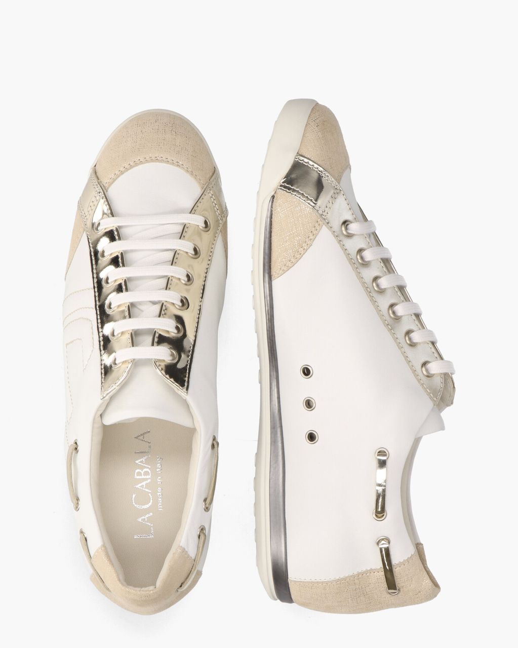 La Cabala L902024 Wit/Beige Damessneakers