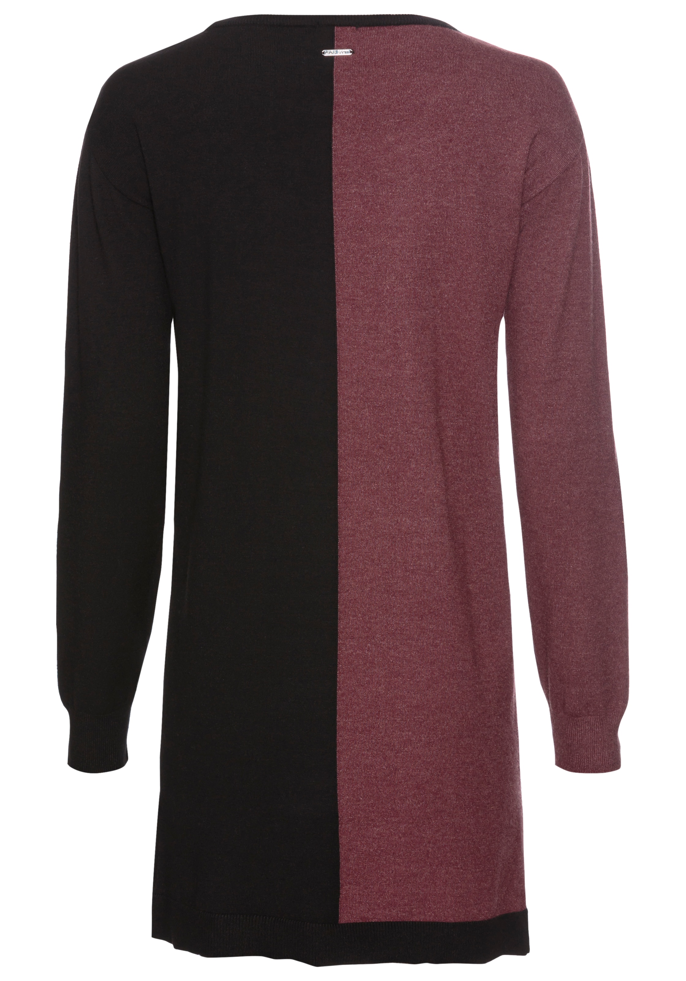 Laura Scott Strickkleid Ohne Taschen mit zweifarbigem Colourblock Design
