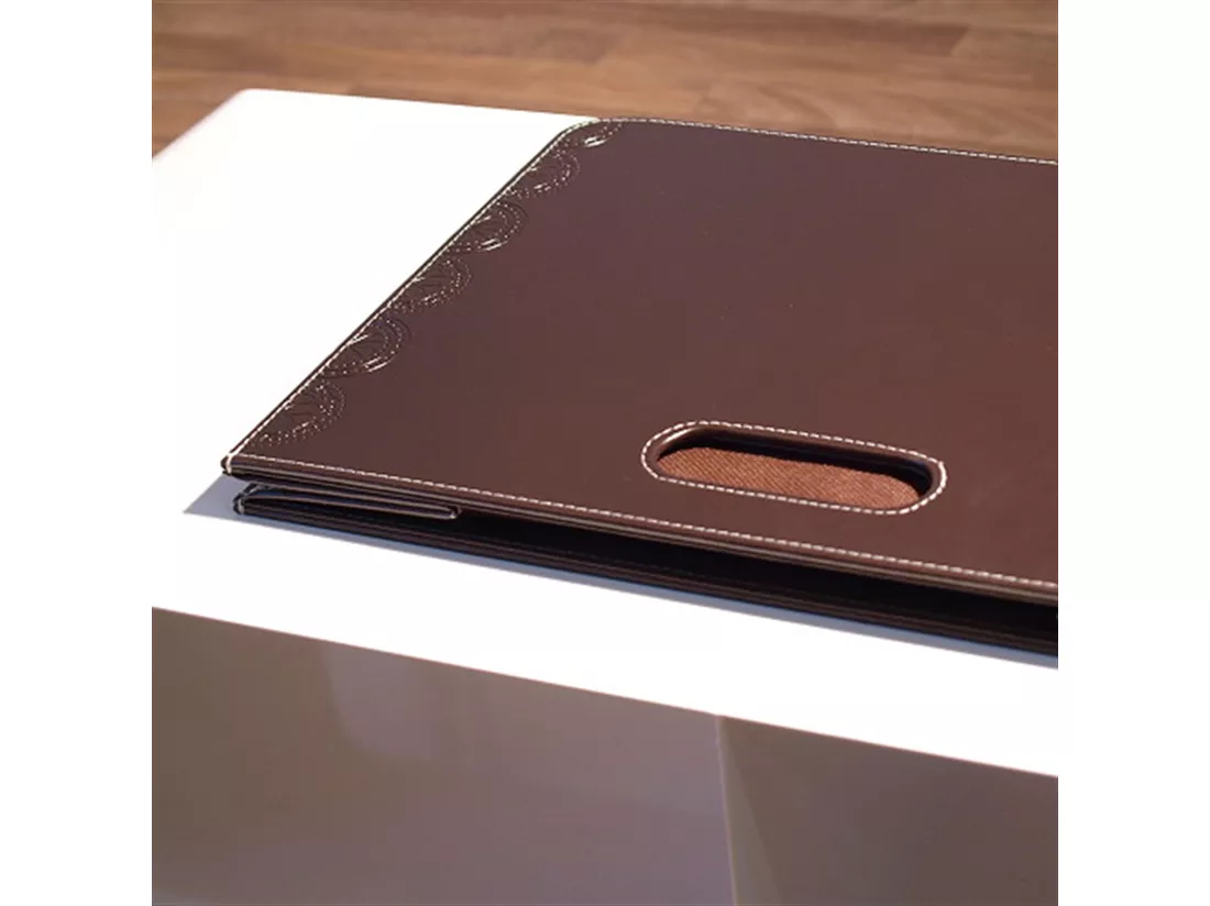 PANIER À JOURNAUX Affaires cuir synthétique Brun