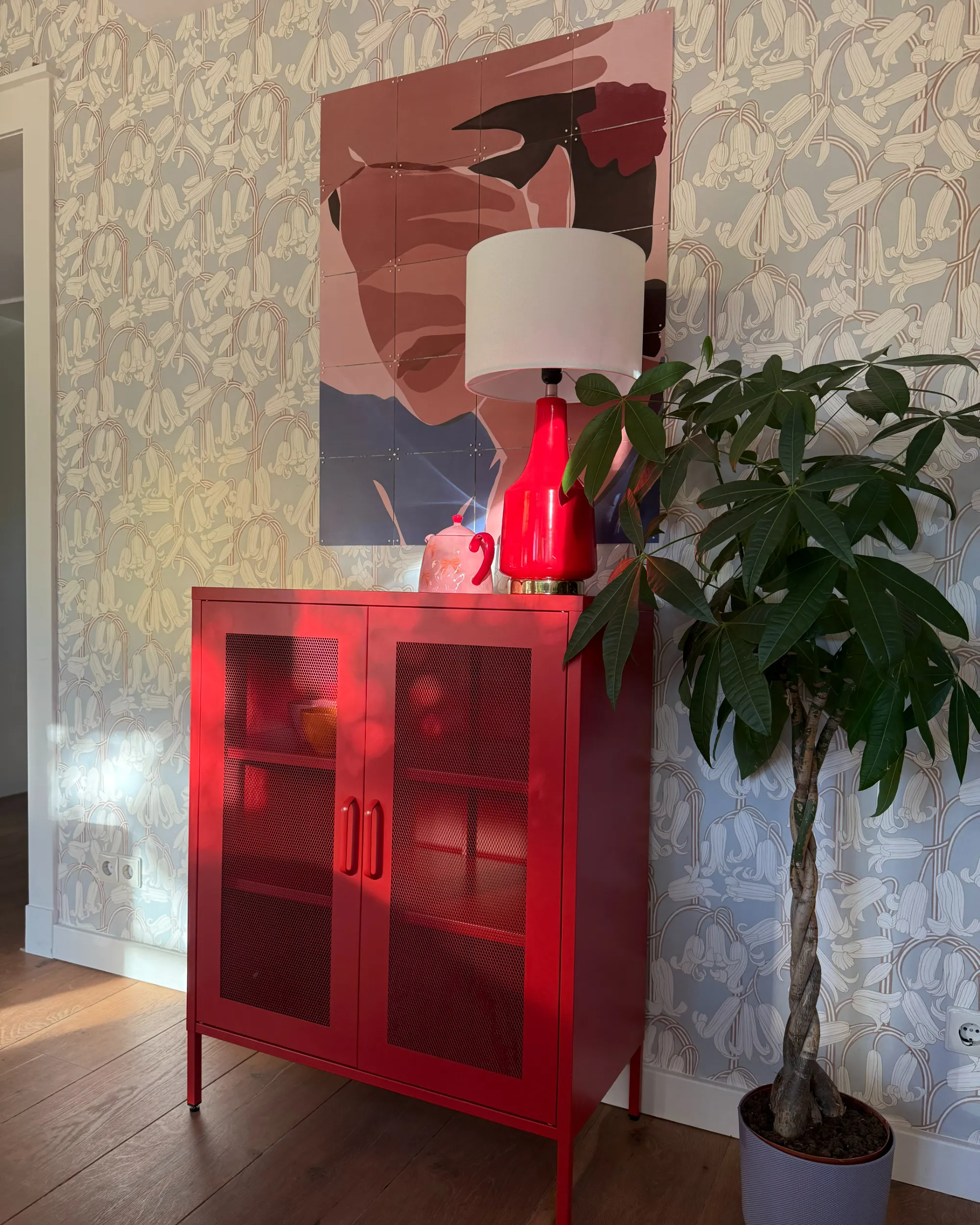 Tafellamp TRIVERSA Keramiek Rood