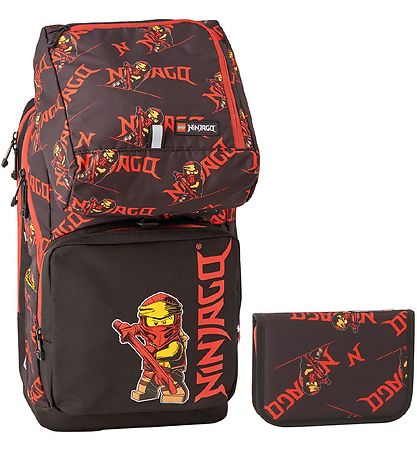 LEGO® Ninjago Schulranzen-Set - Schwarz/Rot