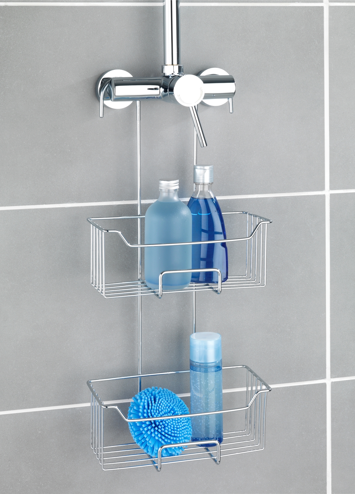 Wenko Milo douchecaddy 2-laags RVS glanzend