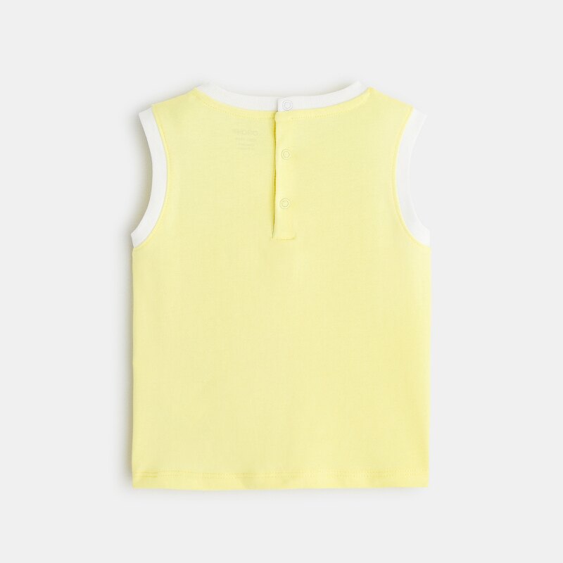 Débardeur en coton jaune bébé garçon Jaune