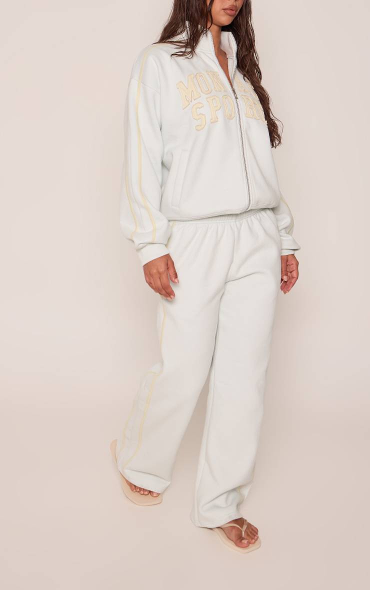 Bleu Layette Joggers Larges À Bandes Contrastées