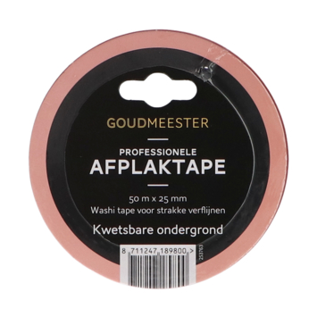 Goudmeester professionele schilderstape kwetsbare ondergrond 50 m x 25 mm