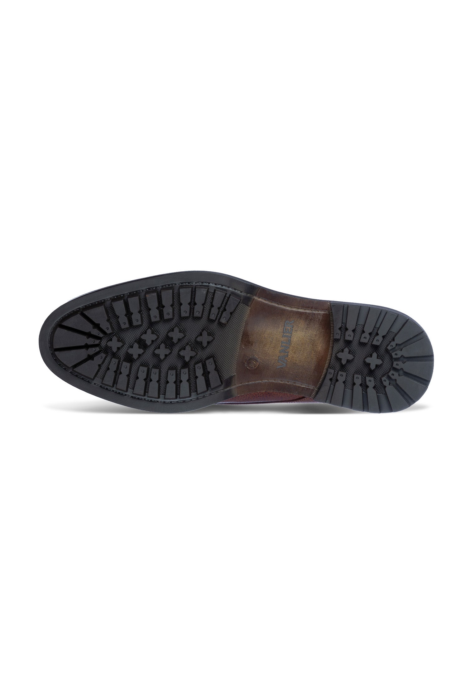 Licht cognac gladleren Rigi halfhoge veterschoen
