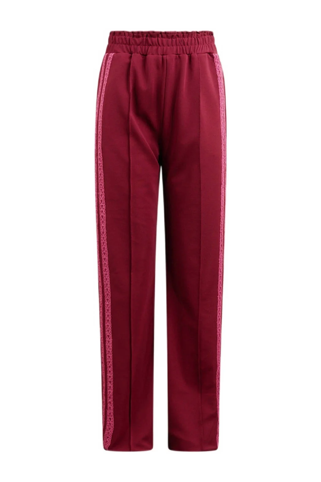Shoeby wide leg casual broek donkerrood