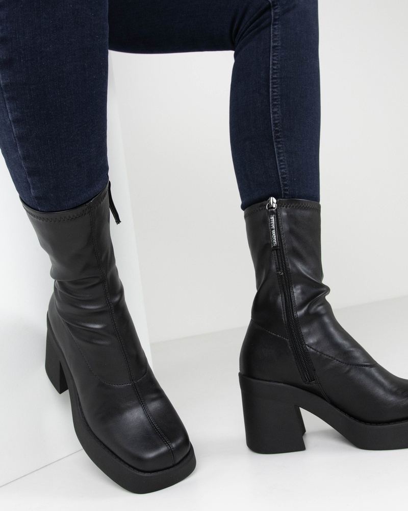 Steve Madden Overcast Enkellaarsjes  - zwart