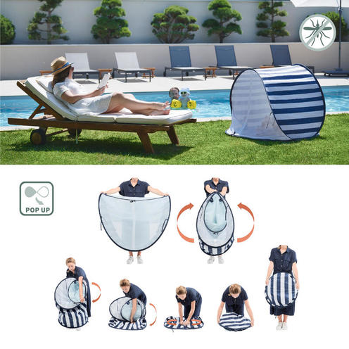 Tente Anti-UV Haute protection 50+ Marinière - BABYMOOV