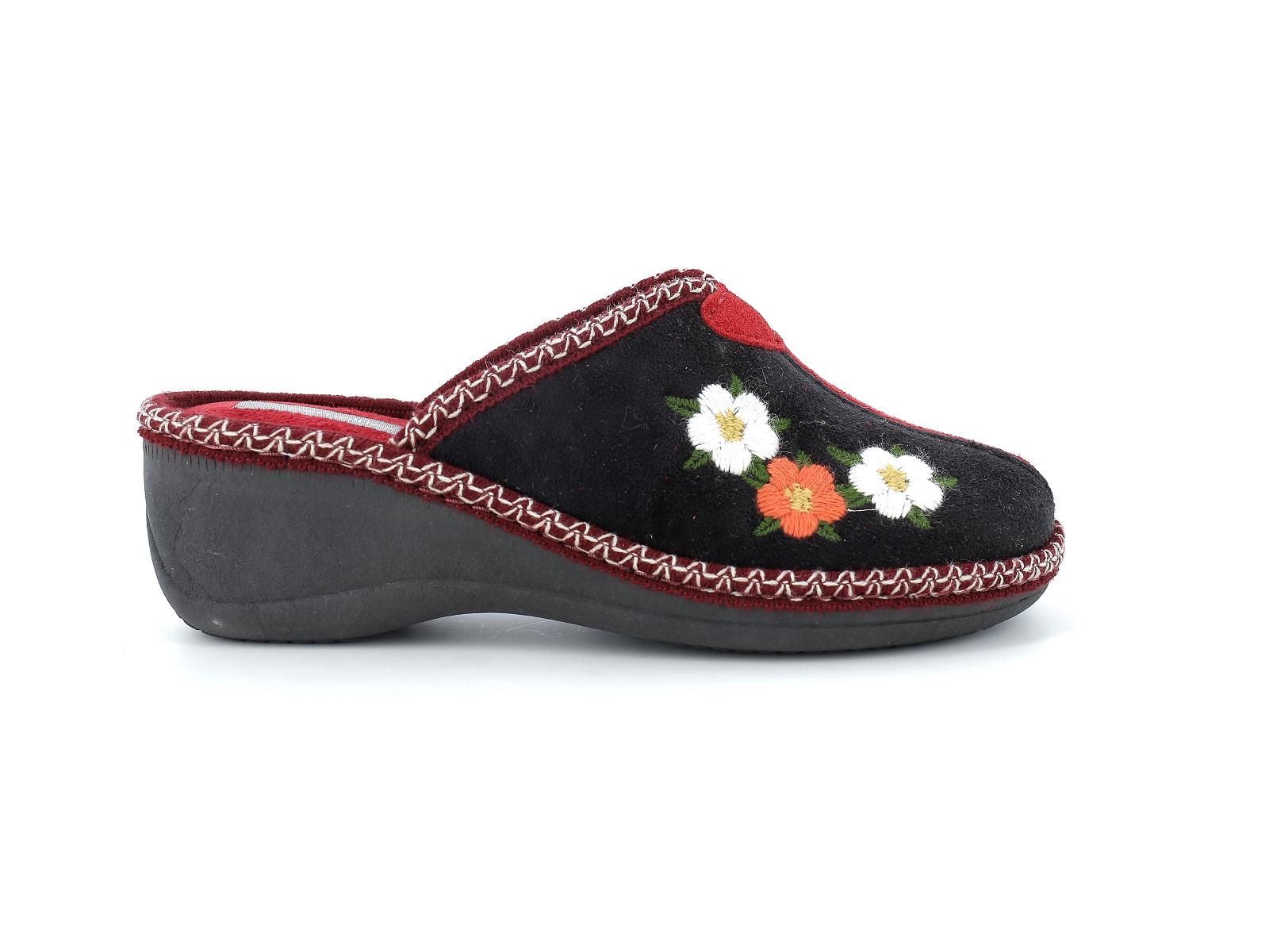 S brand-ASHLEY 3 Textile Noir Bordeaux