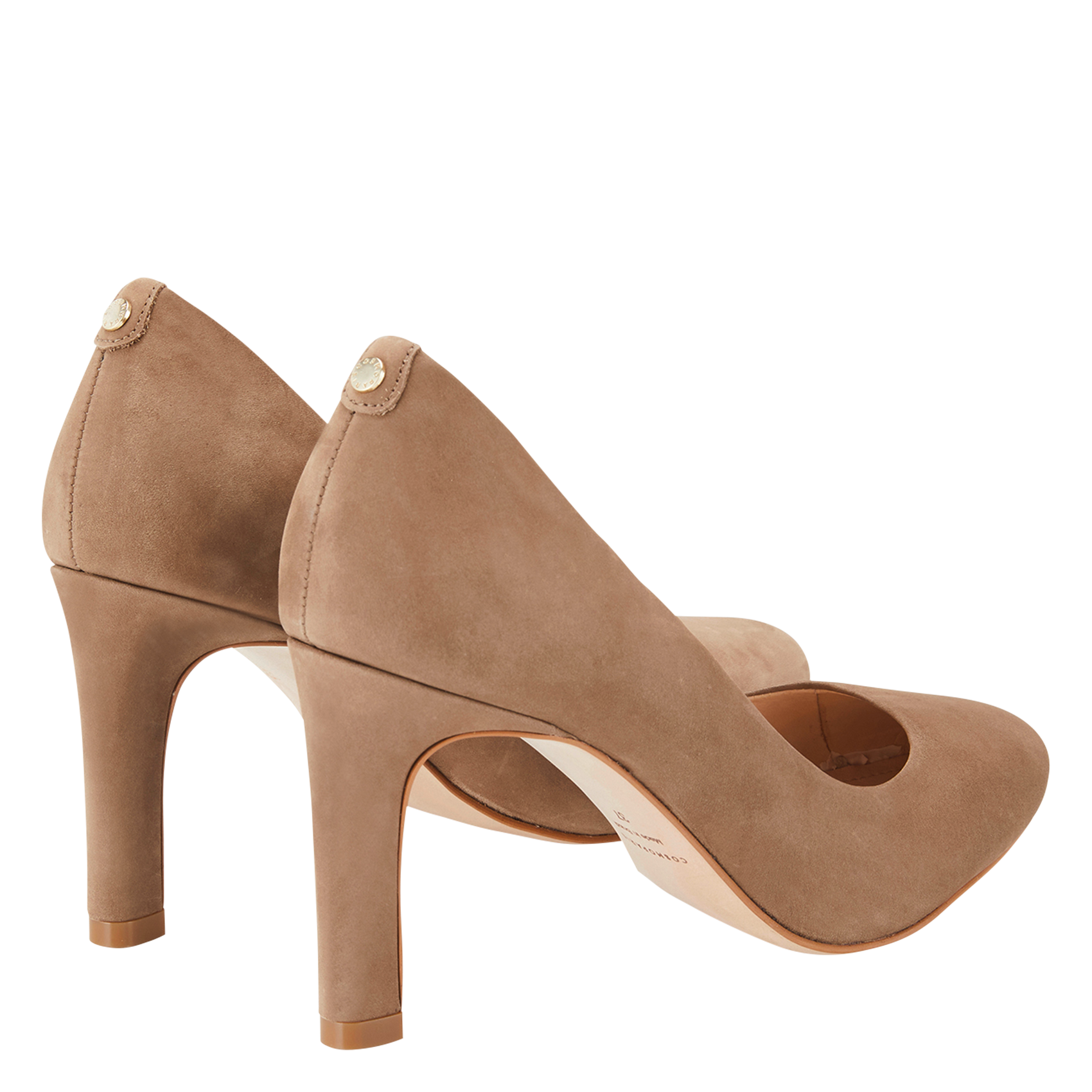 ZAINA - Escarpins en cuir velours | Beige