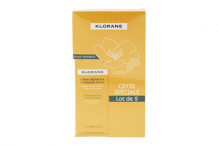 Crème Dépilatoire Peaux Sensibles Jambes 2x150ml