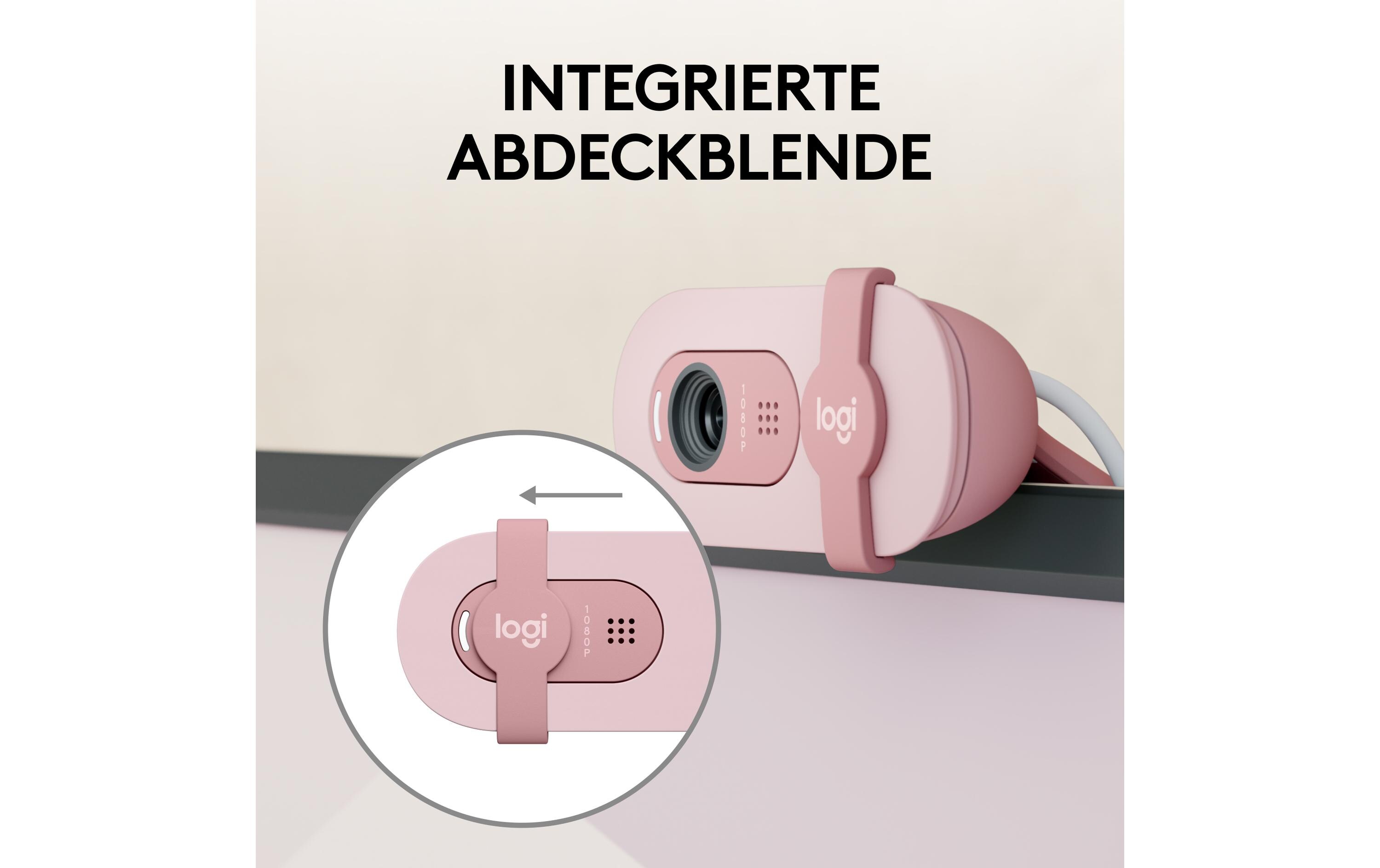 Brio 100 RosaFull HD-Webcam mit integrierter Abdeckblende
