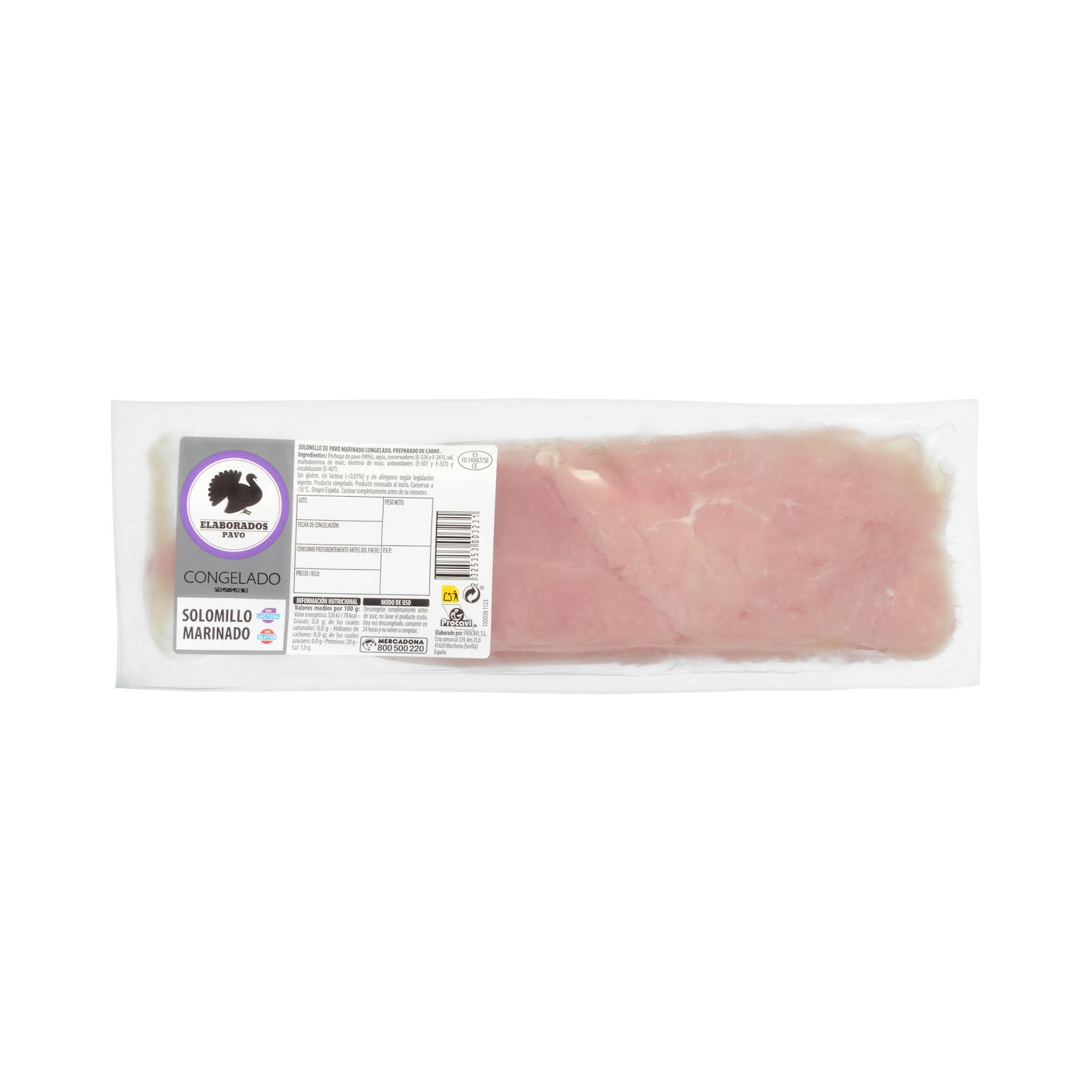 Filet de dinde mariné surgelé