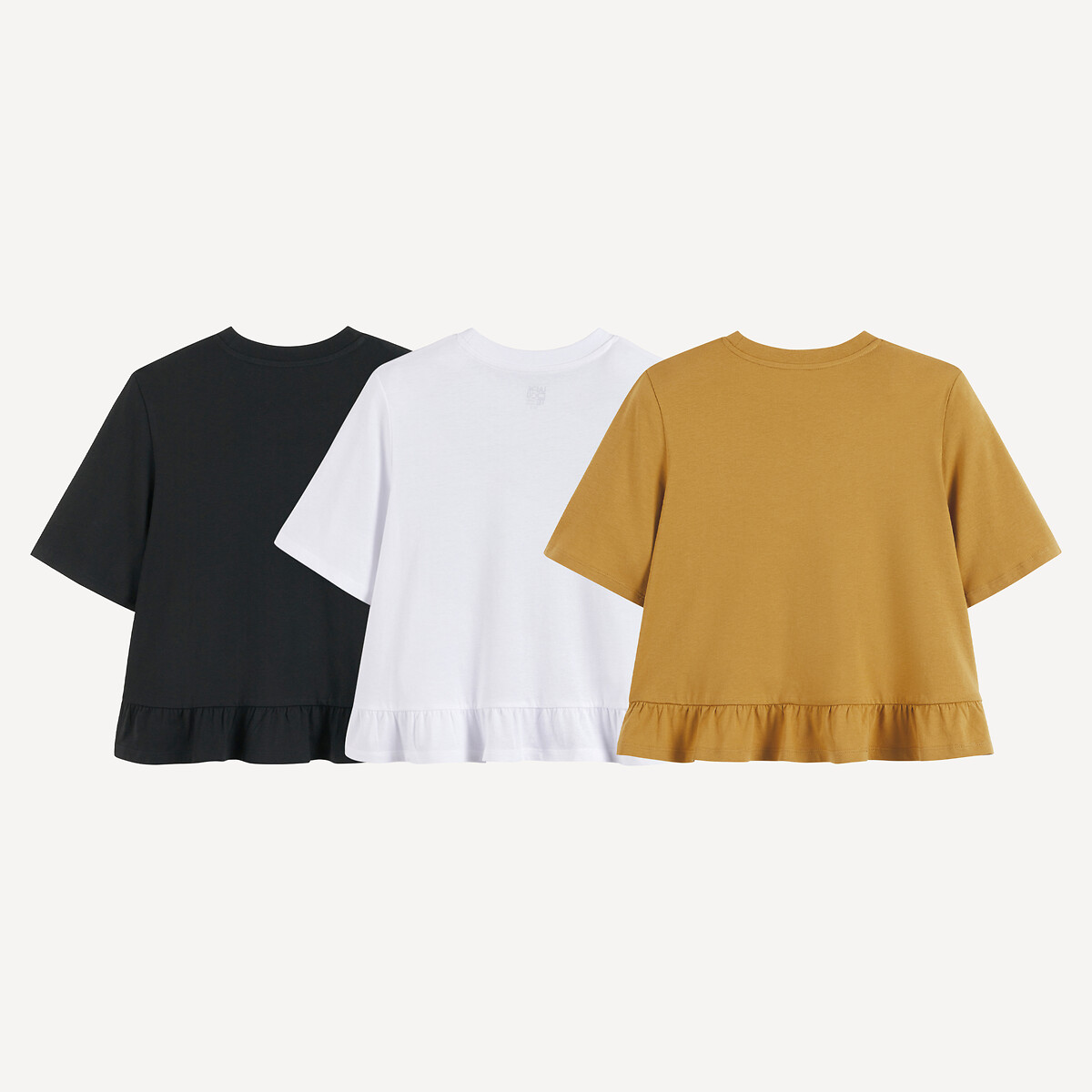 COLEÇÃO LA REDOUTE<br>Conjunto de 3 camisetas com babado