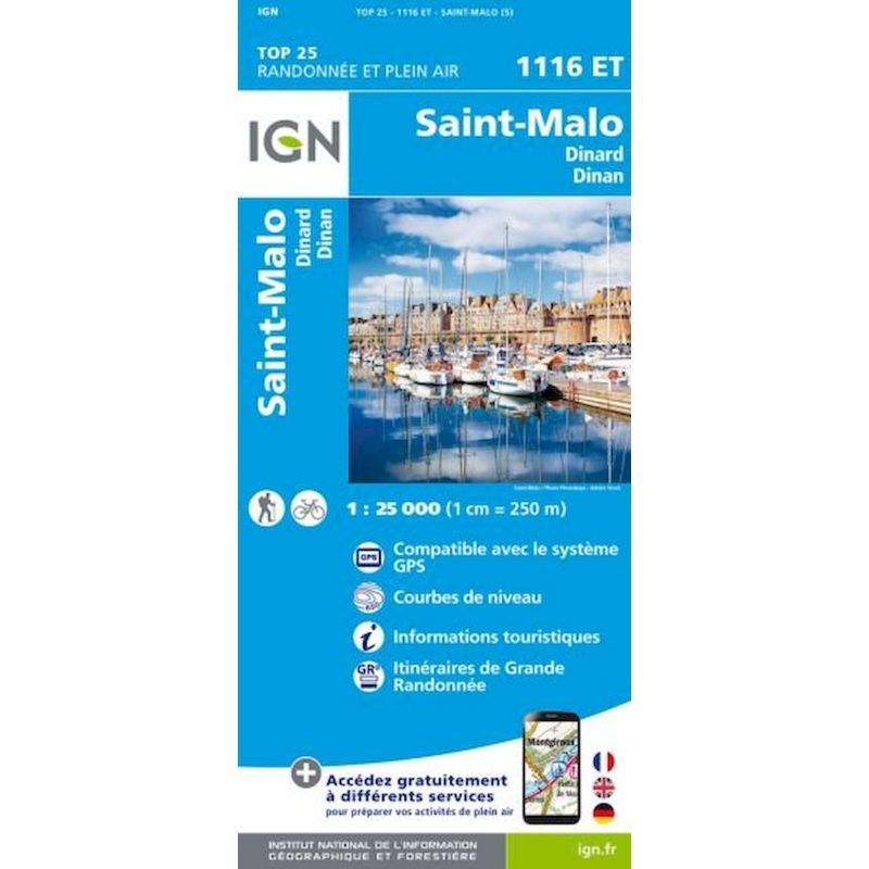 Saint-Malo / Dinard / Dinan - Carte topographique