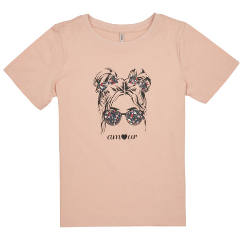 Only - KOGKITA-REG-S/S-AMOUR-TOP-JRS - Rose