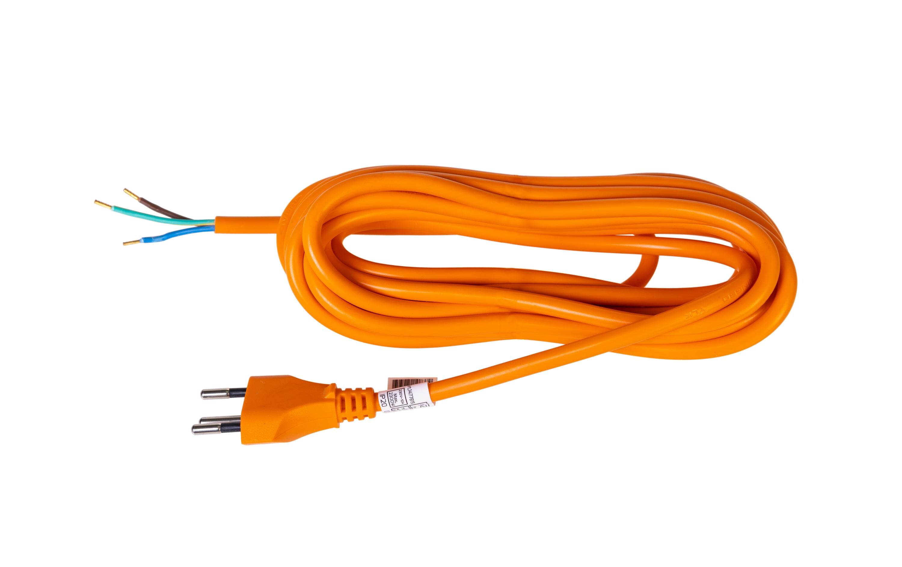 Anschlusskabel OE-T12 5.0 m OrangeVerlängerungskabel H05VV-F 3G1.00