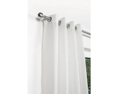 Uitschuifbare gordijnroedeset Habito, RVS-look, 200-370 cm, Ø 25/28 mm