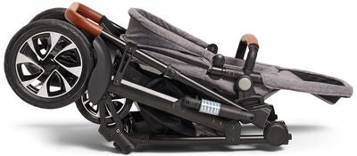 Beemoo Maxi 4 Twin Søskenvogn, Grey Melange/Black