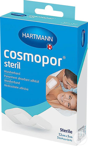 Hartmann Cosmopor Steril Pansement Absorbant Adhésive 7,2x5cm 5 Pièces