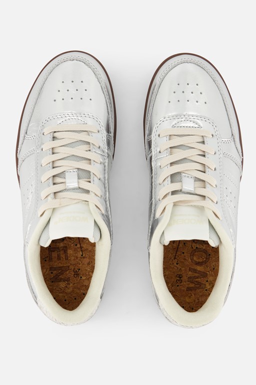 Woden Bjork Sneakers zilver Textiel