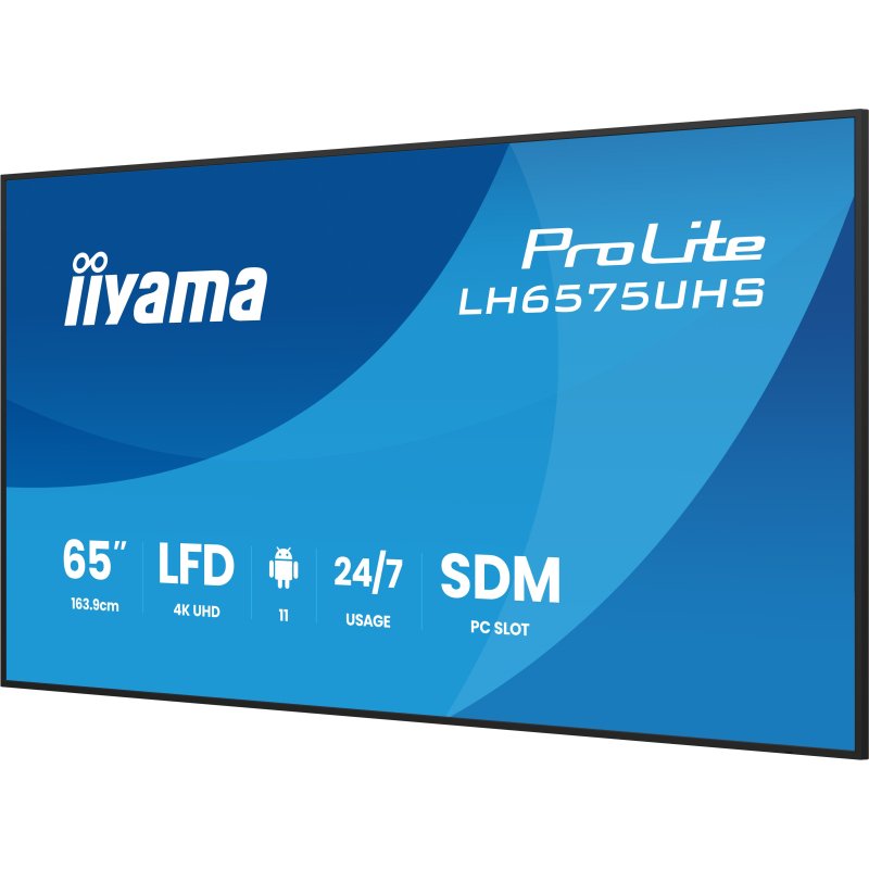 iiyama LH6575UHS-B2AG Écran d'affichage dynamique Écran plat de signalisation numérique 163,8 cm (64.5