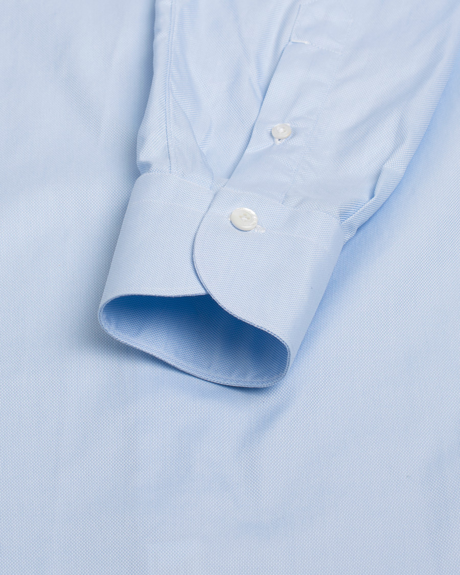 Finamore Napoli Milano Slim Royal Oxford Dress Shirt Light Blue