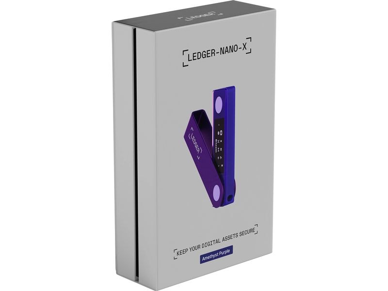 Ledger Nano X Amethyst Purple Crypto-Hardware-Wallet mit Bluetooth zum Kaufen, Verwalten und Vermehren digitaler Vermögenswerte