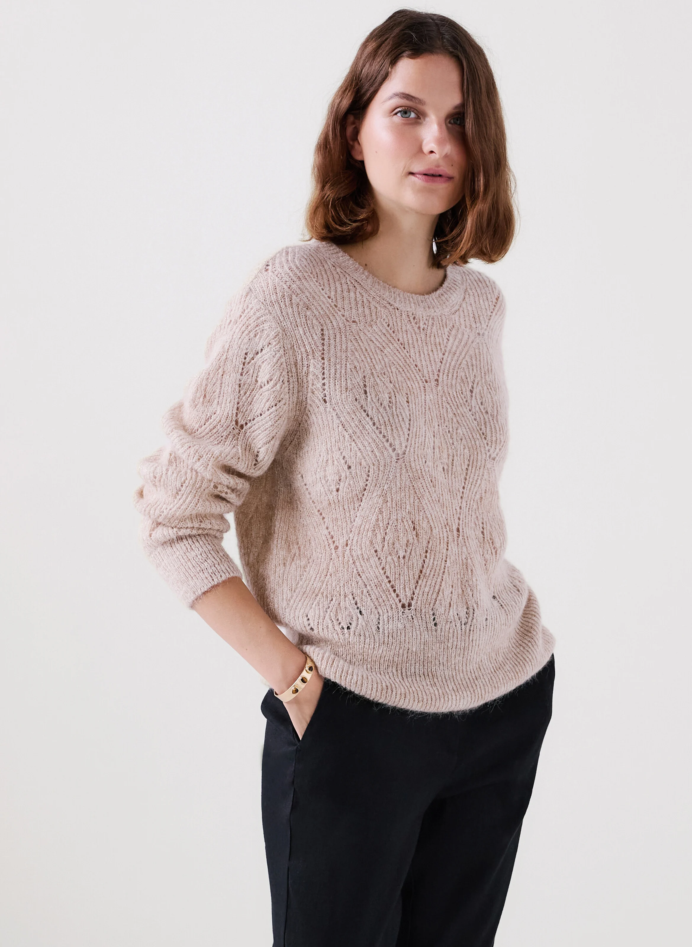 MGORDON - Pull droit col rond | Blanc