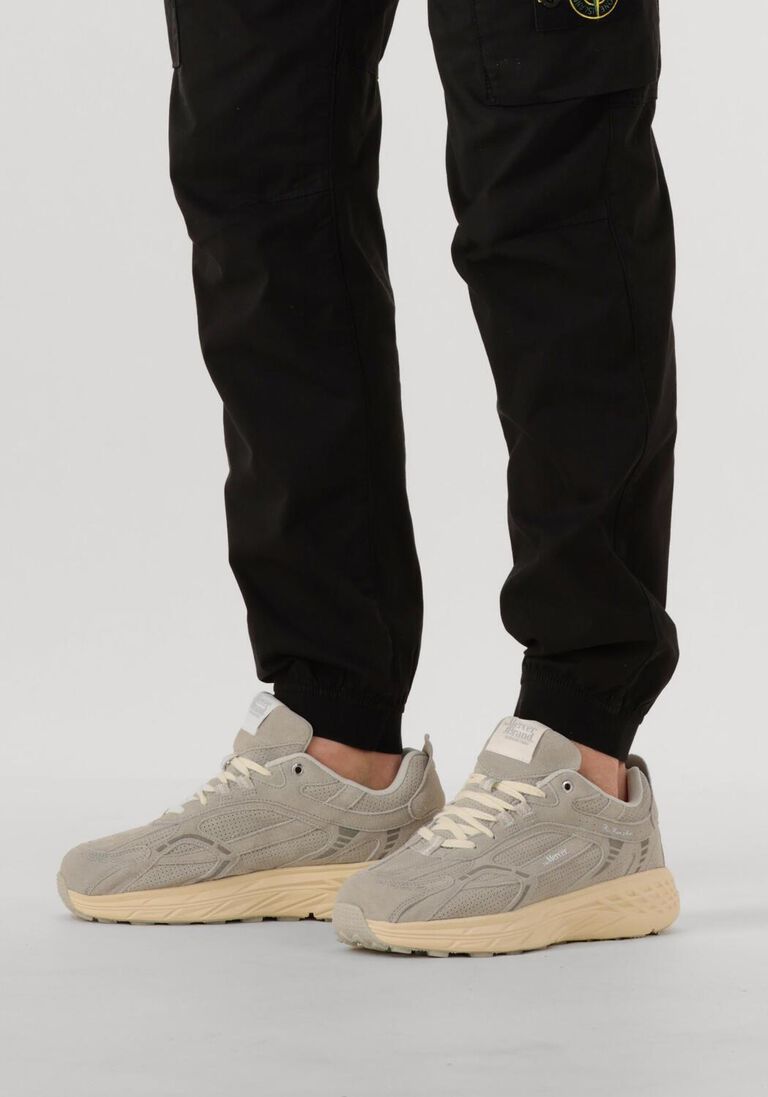 grijze mercer amsterdam lage sneakers the re-run max perforated