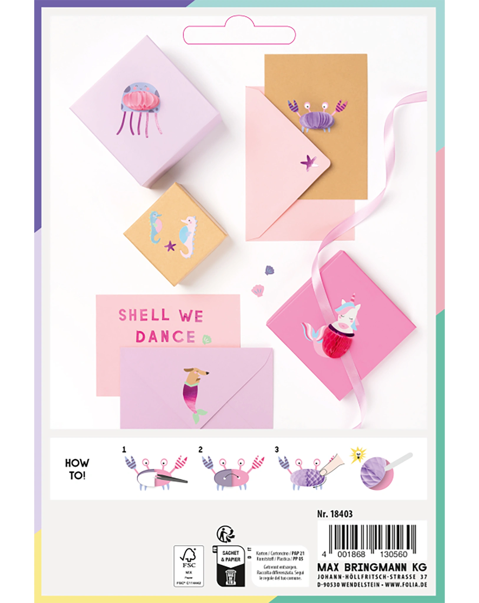 Wabenball-Sticker SWEET OCEAN 18-teilig