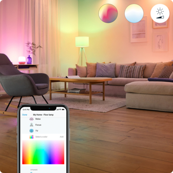 WiZ Connected LED kaars E14 40W mat kleur licht dimbaar