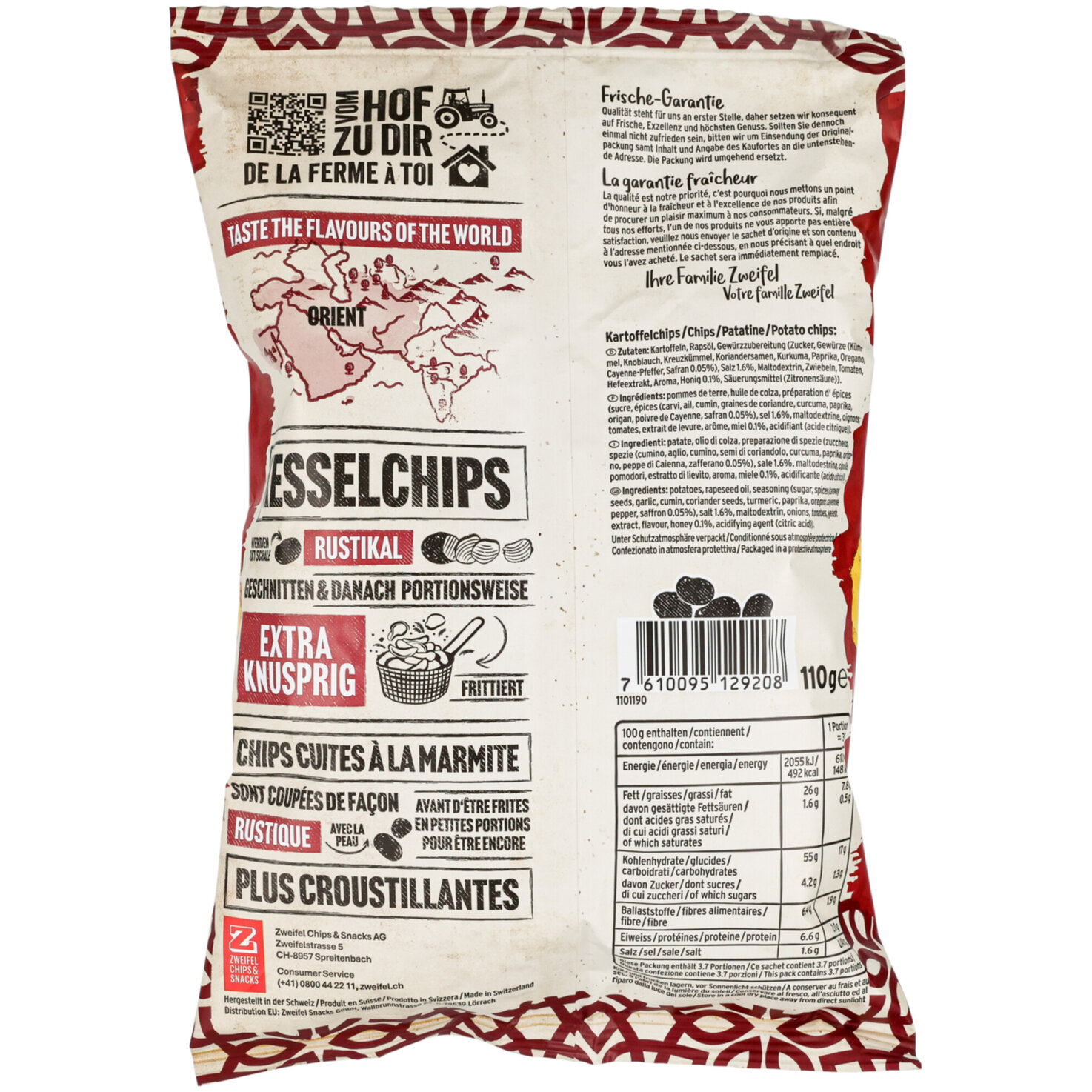 Zweifel Kezz Chips Oriental Spices