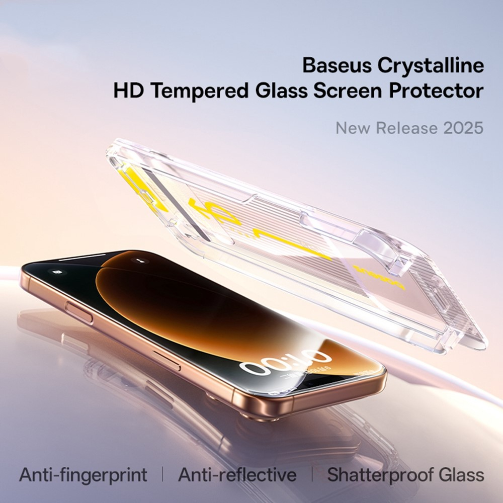 (2er Set) iPhone 17 Pro Max Vollbild Display Schutzglas mit Rahmen   Montagerahmen