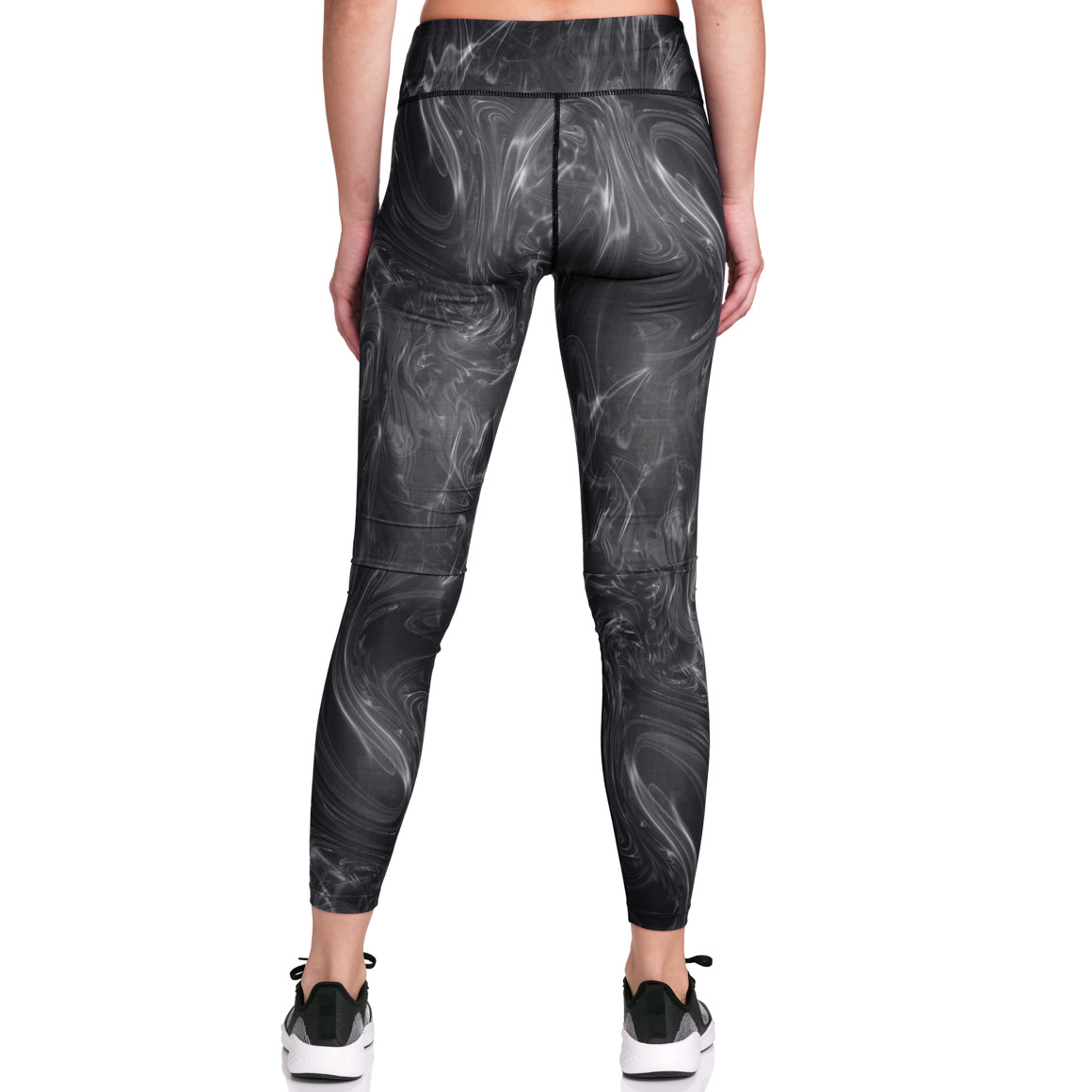 Gina Sports Damen Sport-Leggings mit Allover-Print schwarz
