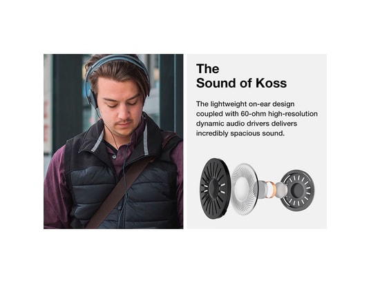 KOSS - Kph30ik casque avec fil et microphone, headphones on ear ouv...