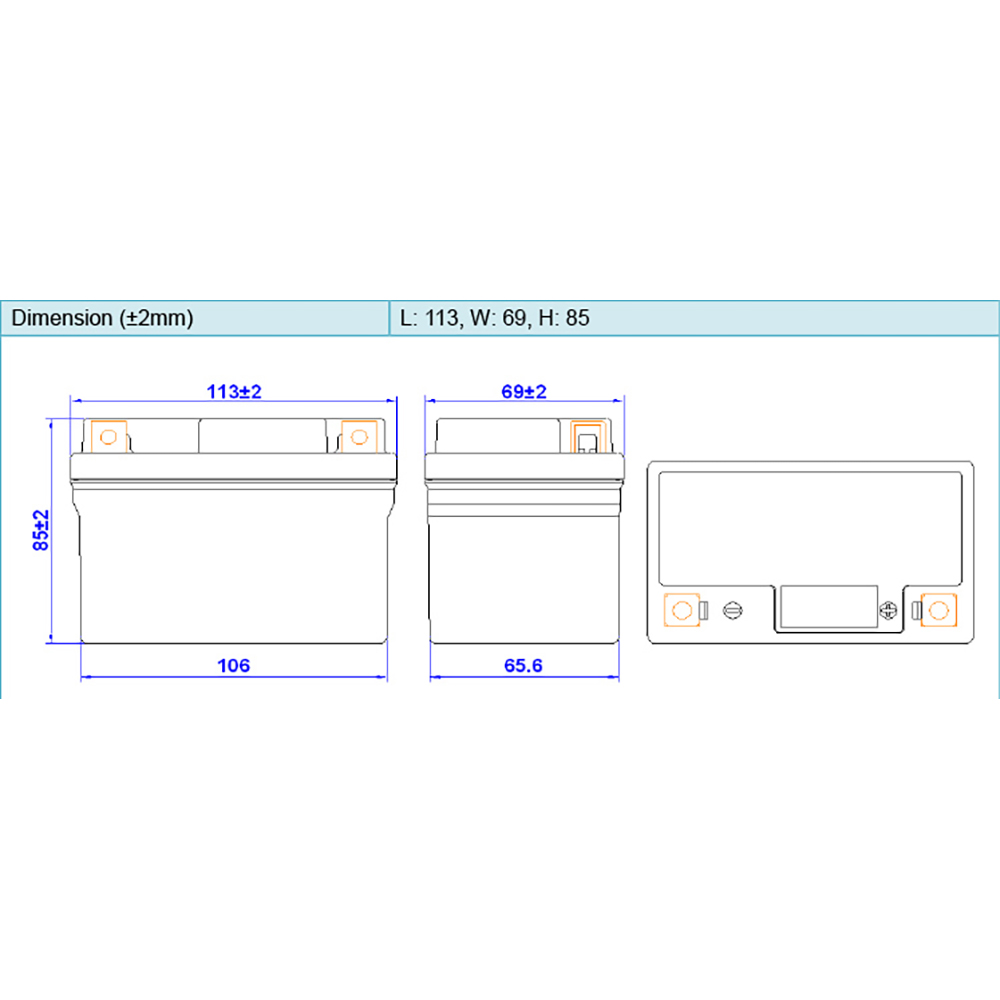 Skyrich - Batterie HJTZ5S-FP-SI