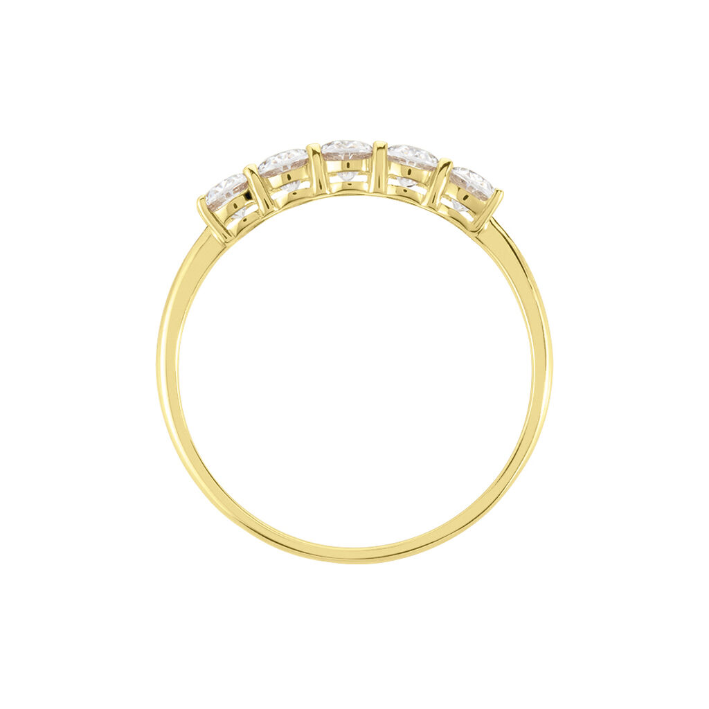 Bague Or Jaune Maegan Oxydes De Zirconium